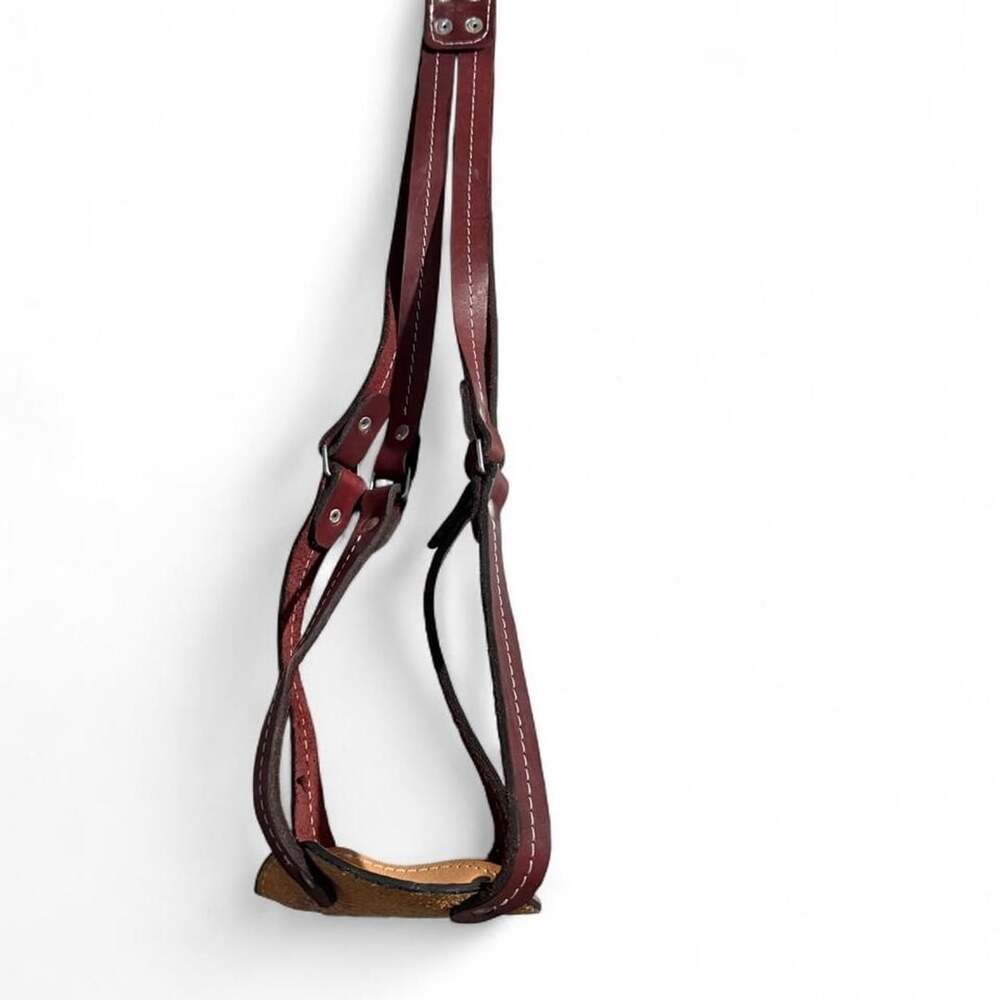 Homemade Red Leather Candle Holder